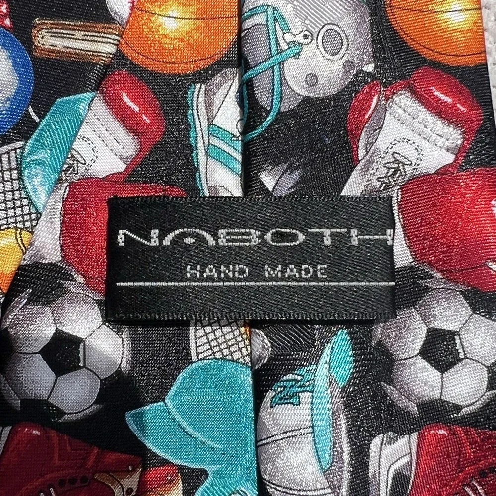 Naboth Mens Multicolor Baseball/Football Tennis/Hockey/Bowling Sport Novelty Tie